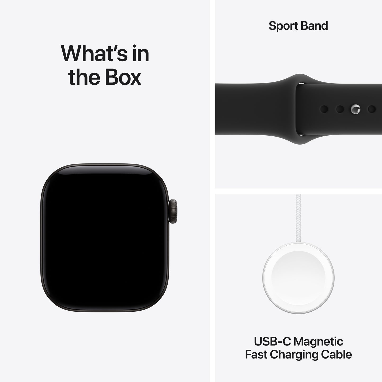 Apple Watch Series 12 GPS + Cellular 42mm Black Aluminium Case with Black Sport Band - M/L