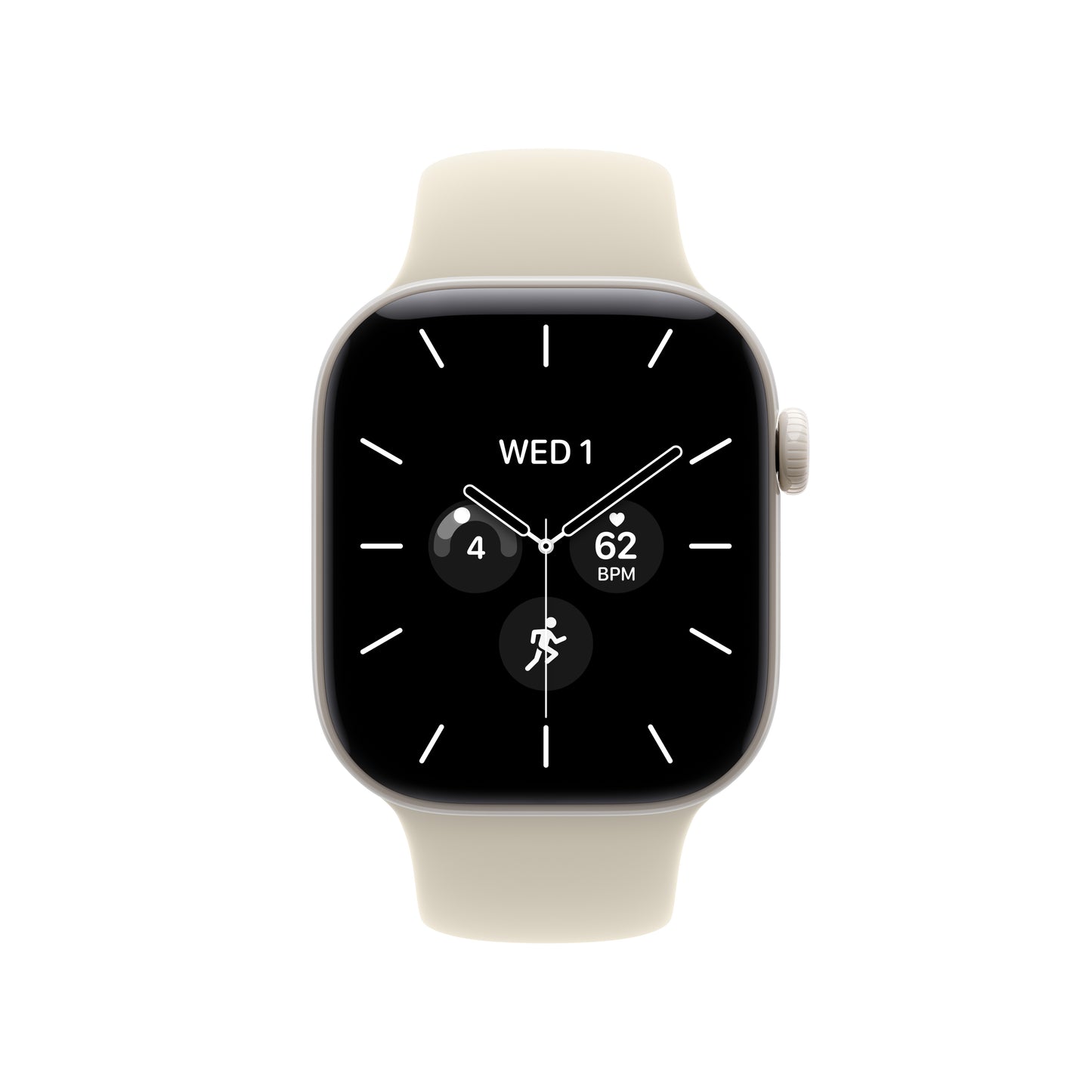 Apple Watch Series 12 GPS + Cellular 42mm Pearl White Ceramic Case with Sand Sport Band - S/M