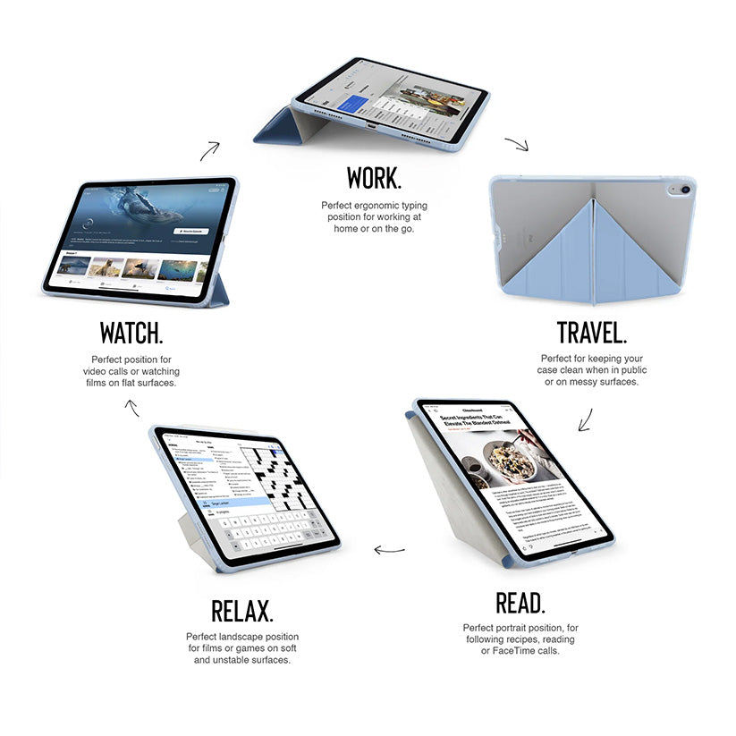 iPad 10thGen Origami No1Original Case-Light Blue
