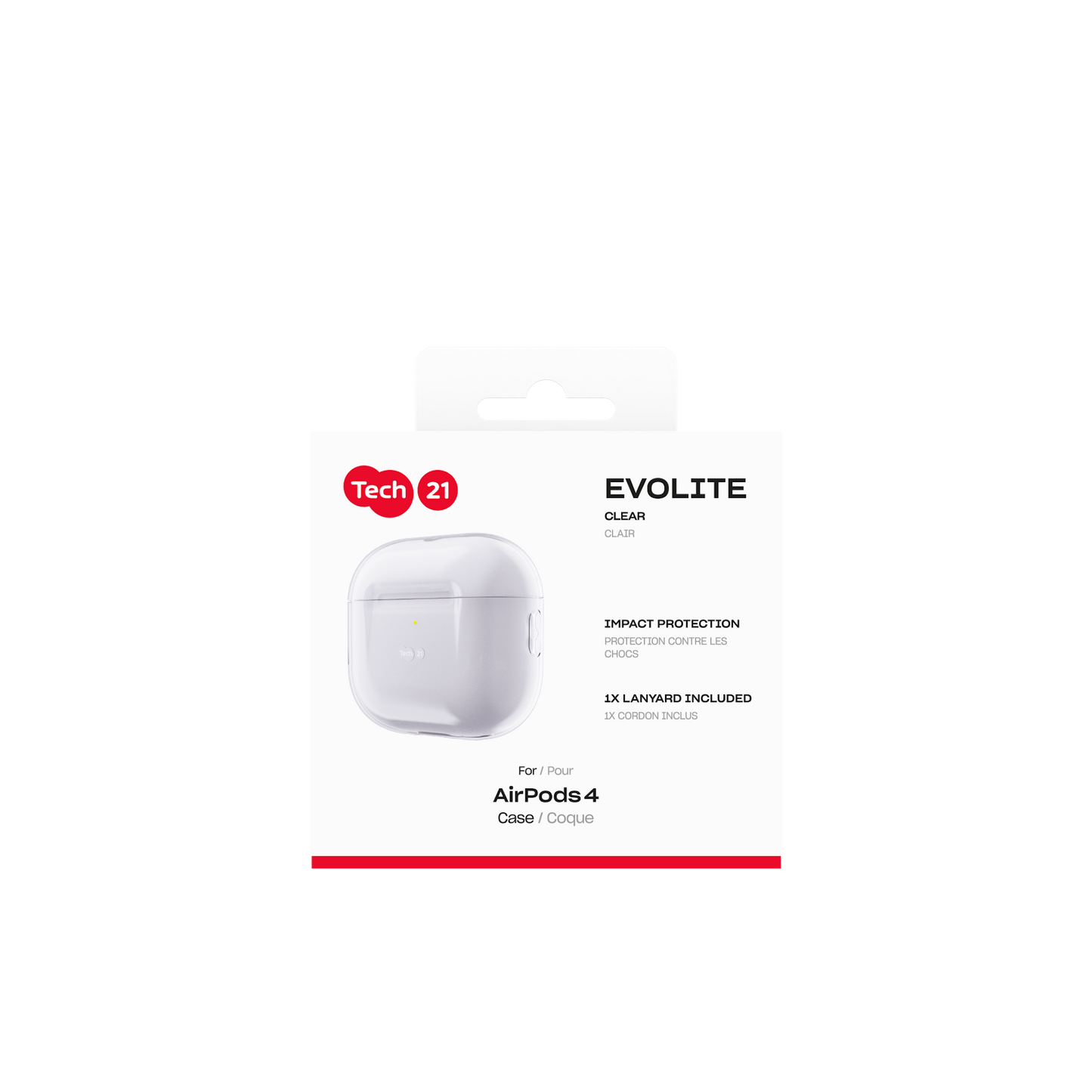 Tech21 EvoLite for AirPods 4 - Clear
