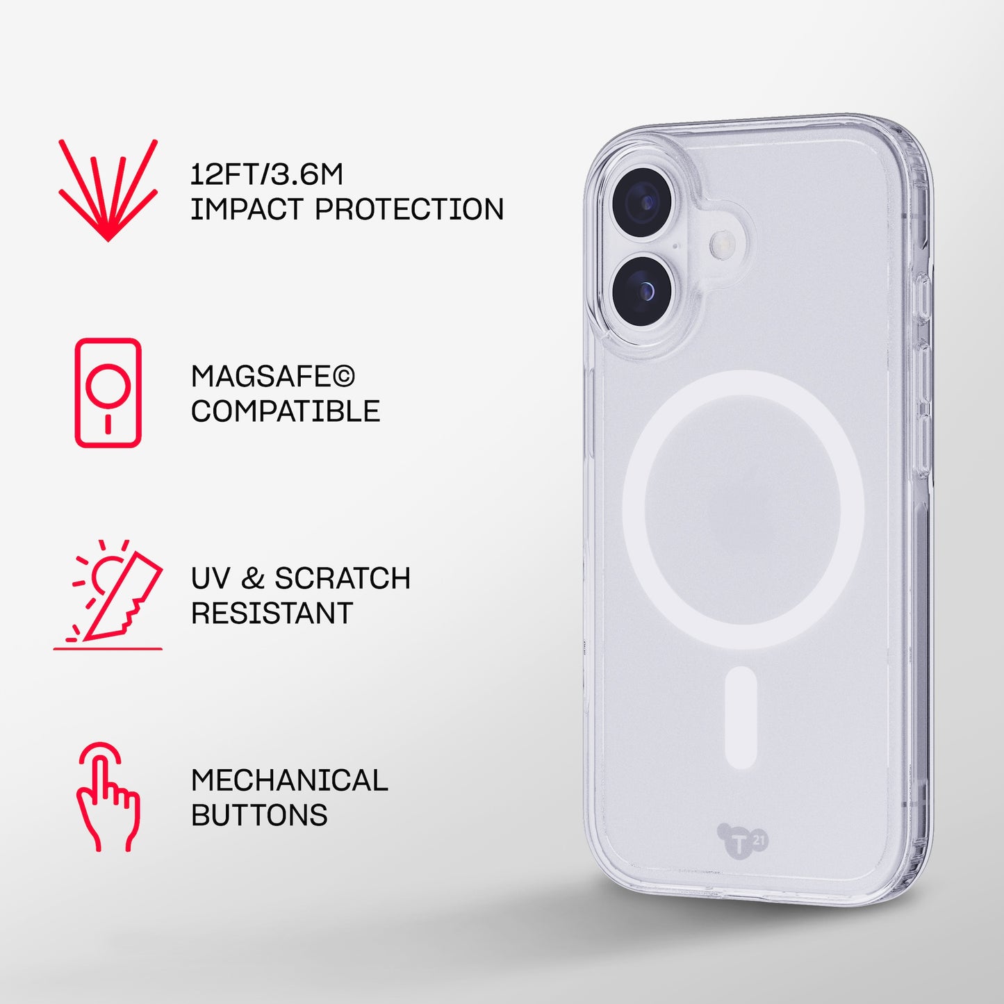 Tech21 EvoClear MagSafe iPhone 17 - Clear