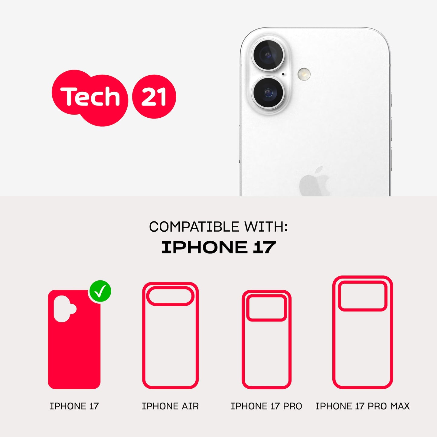 Tech21 EvoCrystal MagSafe iPhone 17 - Iridescent