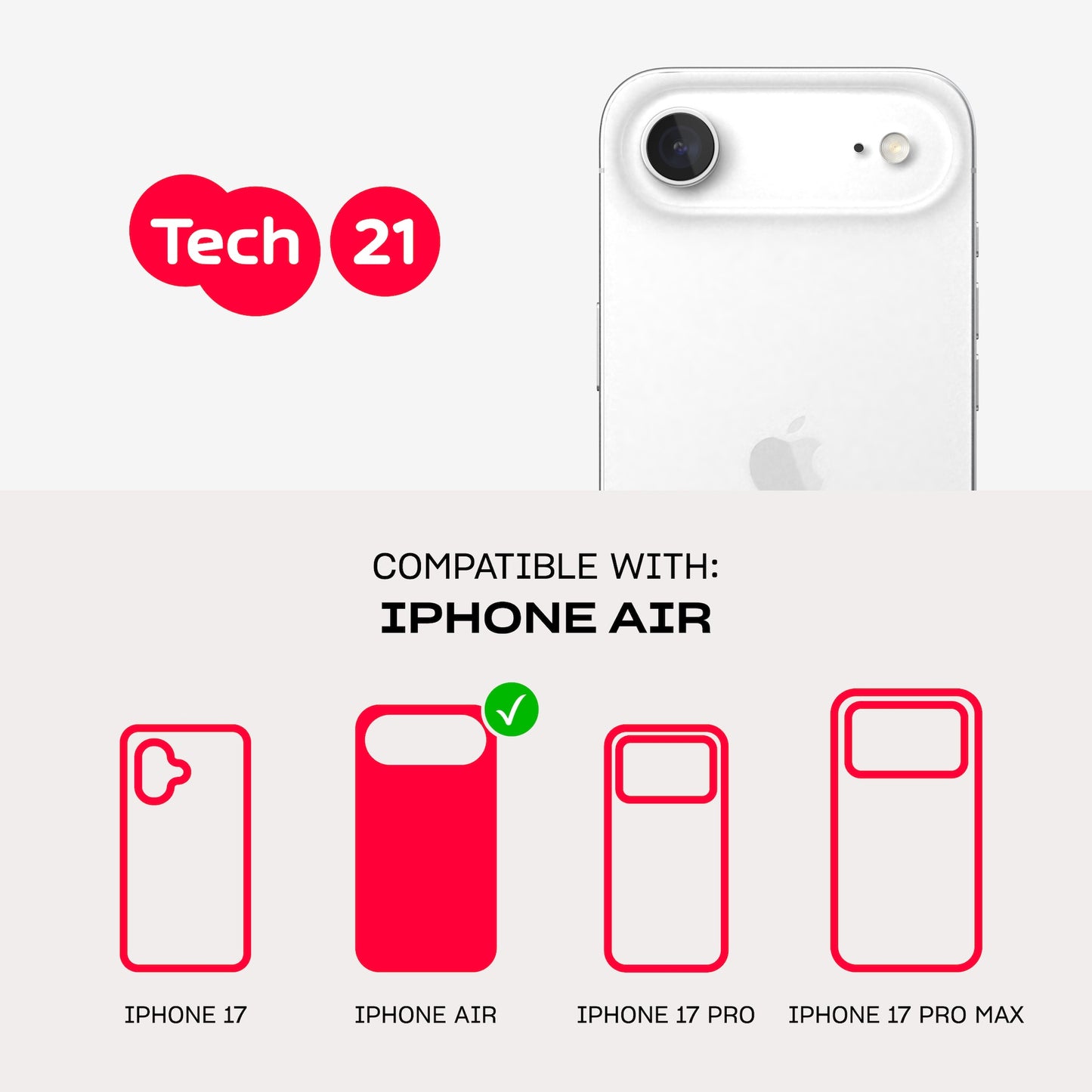Tech21 EvoCrystal MagSafe iPhone 17 Air - Iridescent