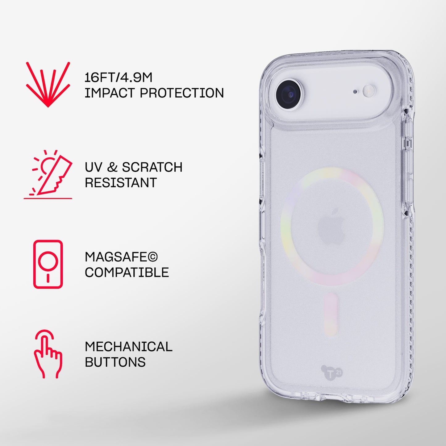 Tech21 EvoCrystal MagSafe iPhone 17 Air - Iridescent