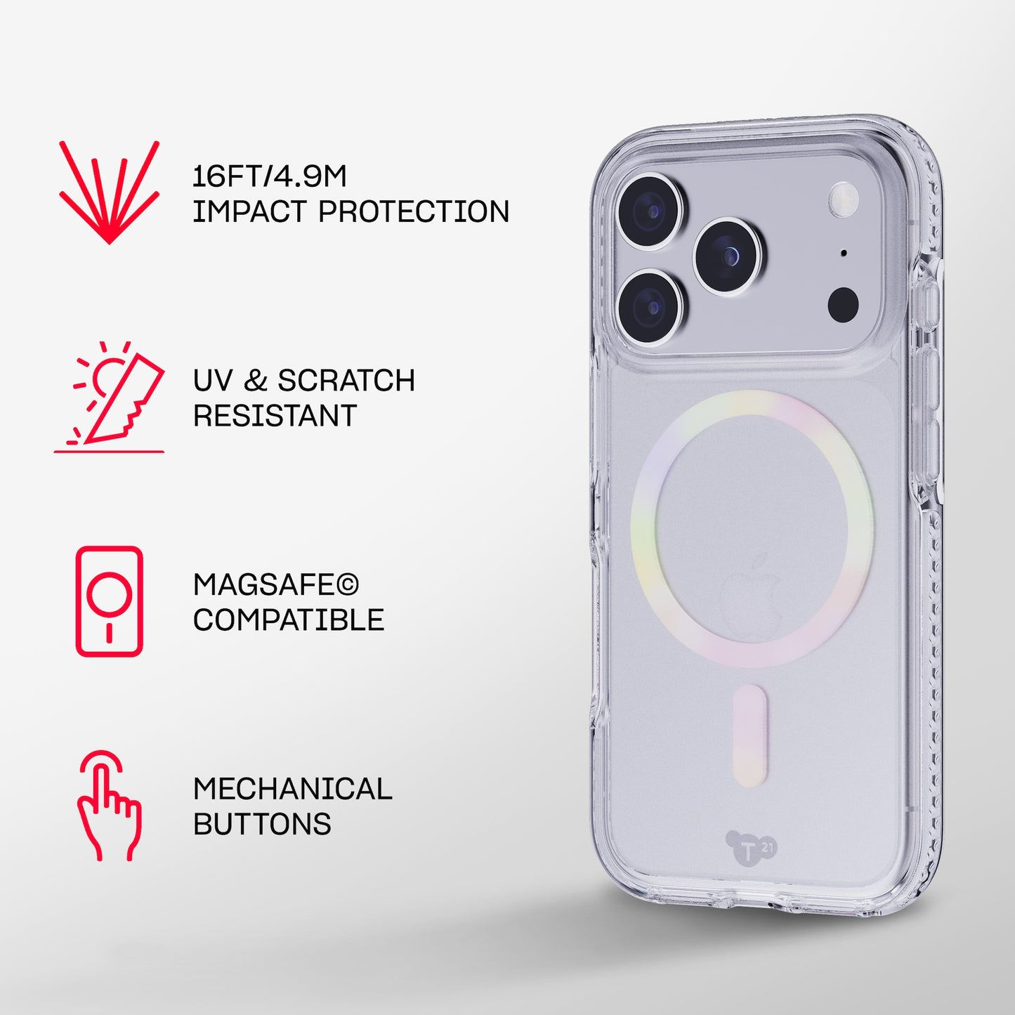 Tech21 EvoClear w/MagSafe for iPhone 14 - Clear