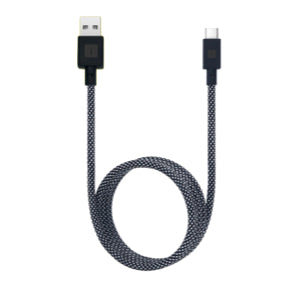 iConic Braided Magnetic Cable A-L 1M - MFI - Silver black