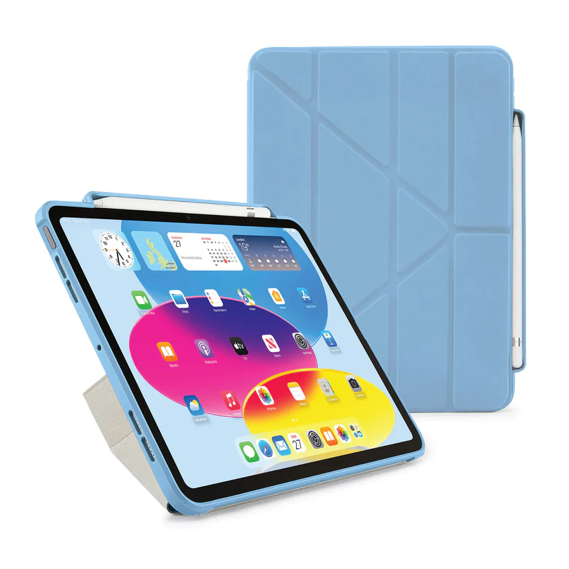 iPad 10thGen Origami No3 Pencil Case -Light Blue