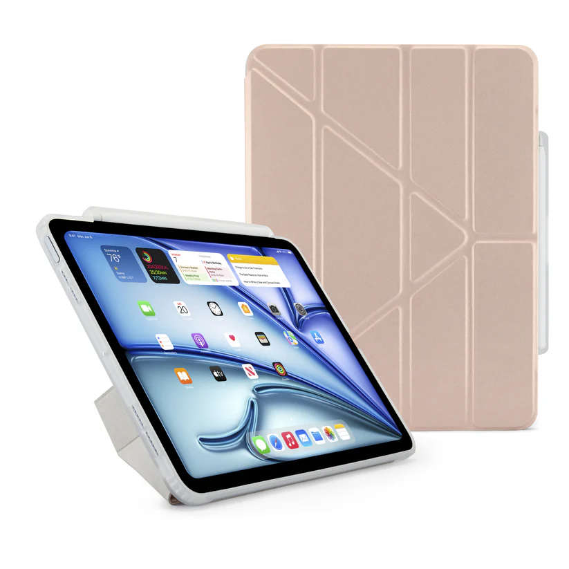 iPad Air 13 (2024) Origami No3 Pencil Case- Metallic Pink