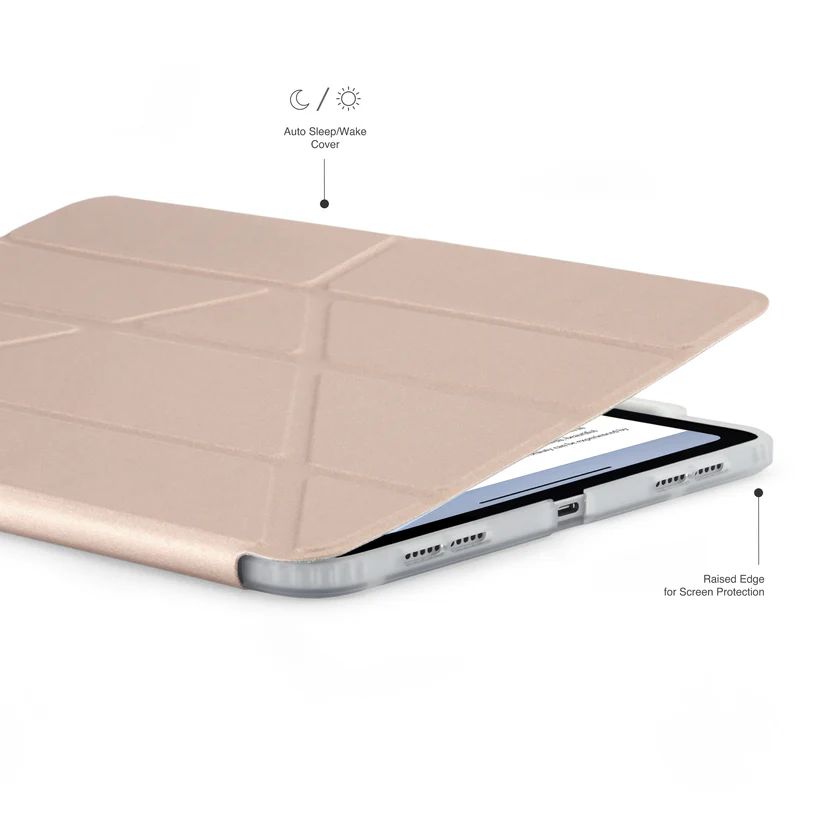 iPad Air 13 (2024) Origami No3 Pencil Case- Metallic Pink