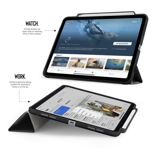 iPad Pro 11 M4 (2024) Origami No3 Pencil Case - Black