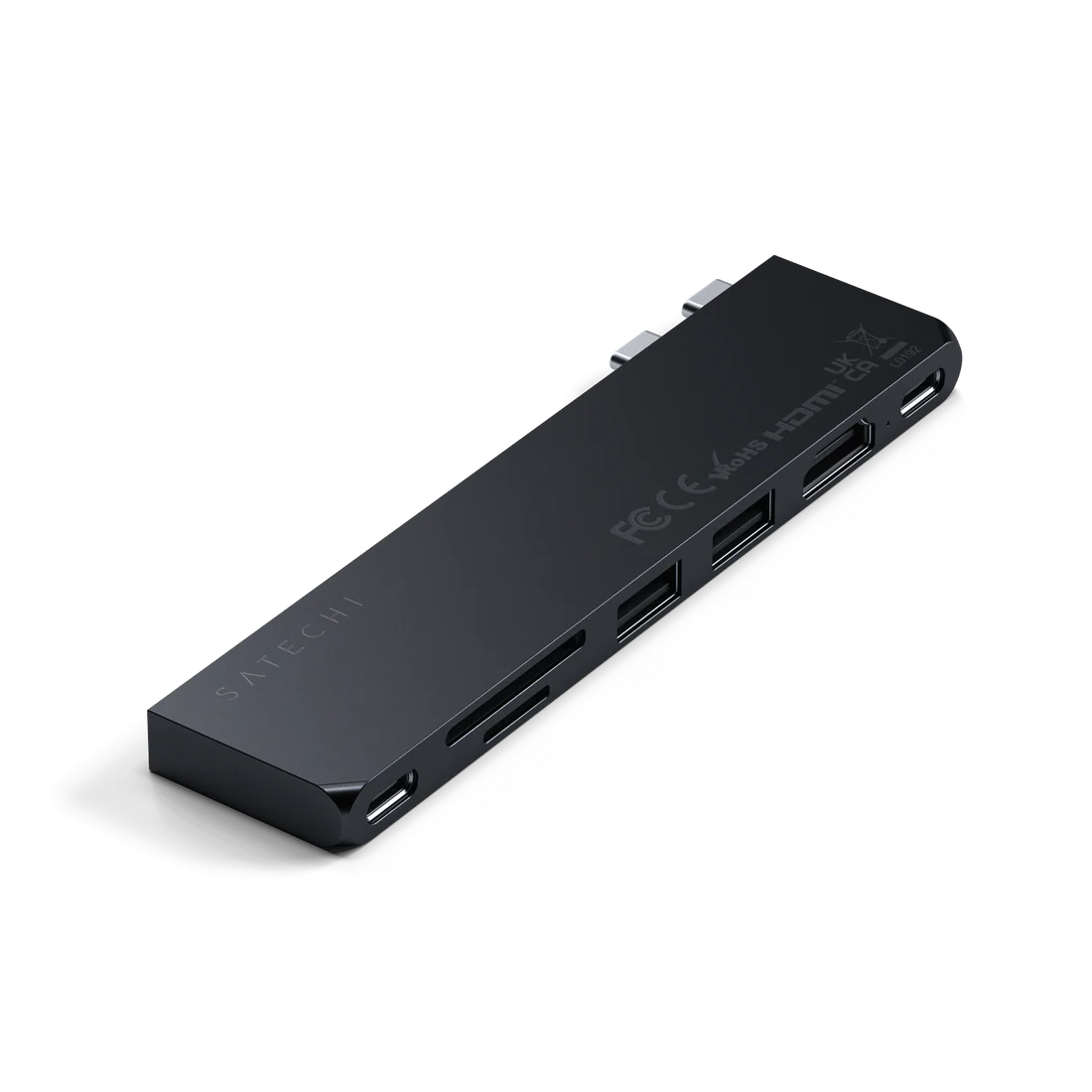 SATECHI Dual-USB-C PRO HUB SLIM ADAPTER  - Midnight Black