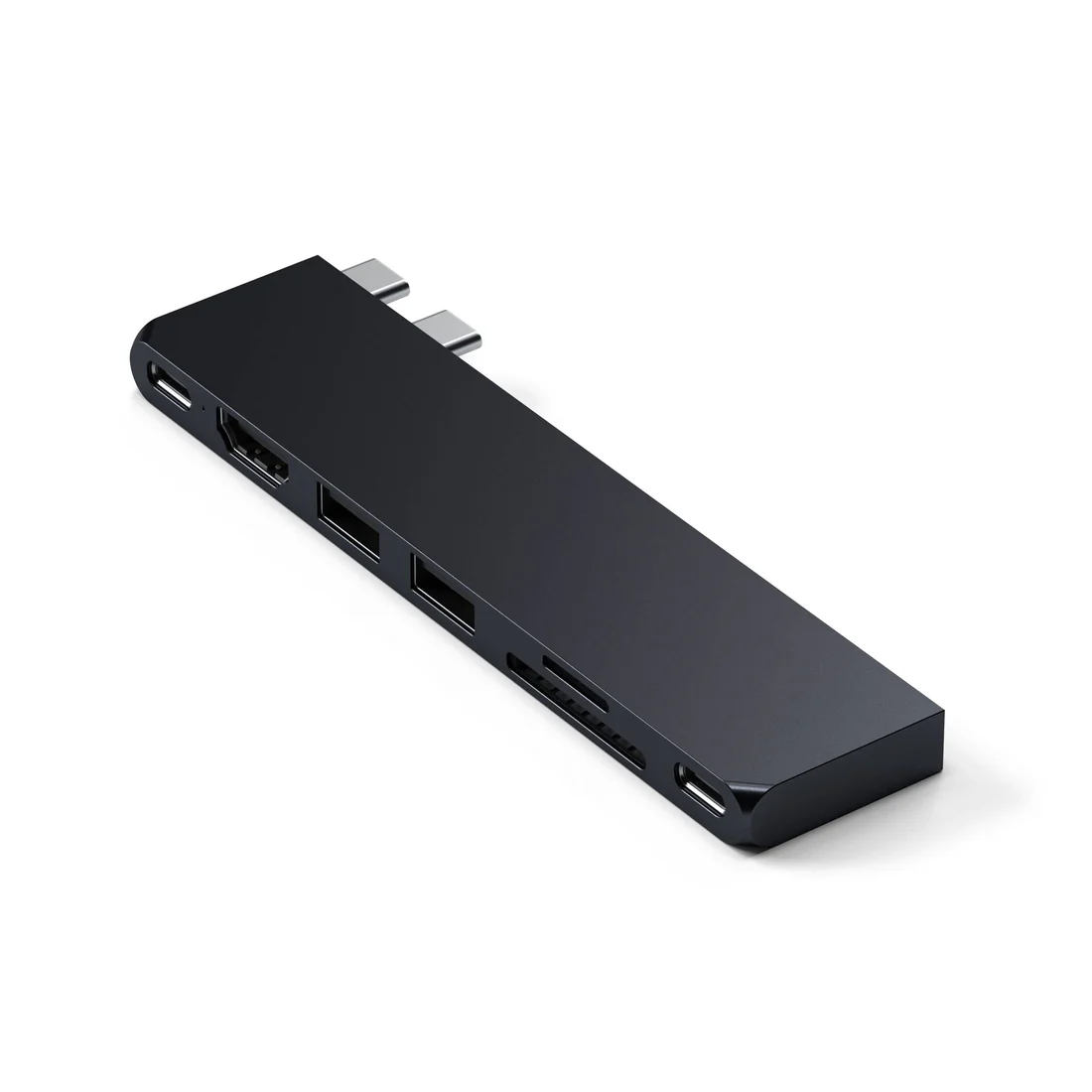 SATECHI Dual-USB-C PRO HUB SLIM ADAPTER  - Midnight Black