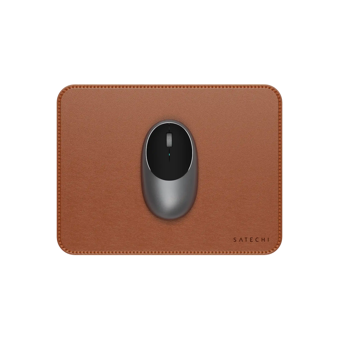 SATECHI Vegan-Leather Premium Mouse Pad - Brown