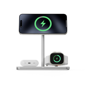 מטען אלחוטי 3 ב- 1 | LINQ Qi2 Wireless Charging Stand