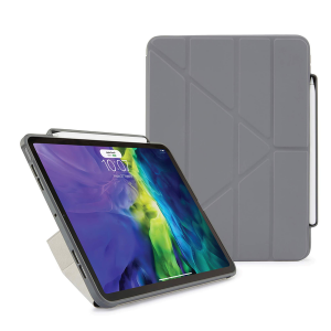 Pipetto כיסוי Folio אוריגמי עם מקום לעט ל - iPad 10.9 (Gen 10 2022) - אפור