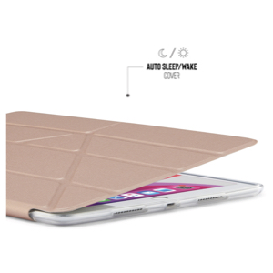 Pipetto כיסוי Folio אוריגמי מסתובב ל- iPad 10.2 בצבע רוז גולד