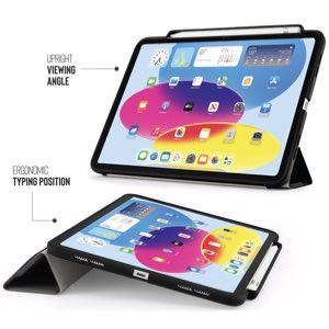 Pipetto כיסוי Folio אוריגמי עם מקום לעט ל - iPad 10.9 (Gen 10 2022) - אפור