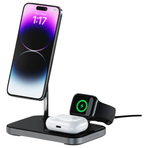 מטען אלחוטי 3 ב- 1 Satechi Magnetic Wireless Charging Stand