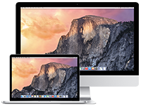 OS X Yosemite: <BR>העברת מידע ממחשב או מאמצעי אחסון