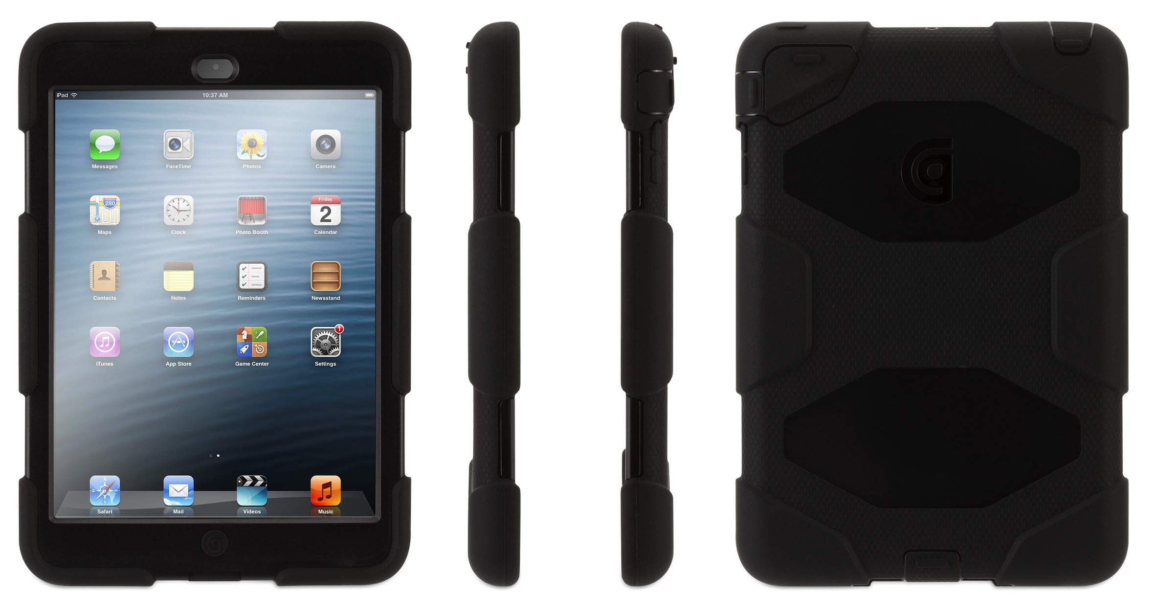 כיסוי Survivor ExtremeDuty- שחור עבור ה-iPad Mini