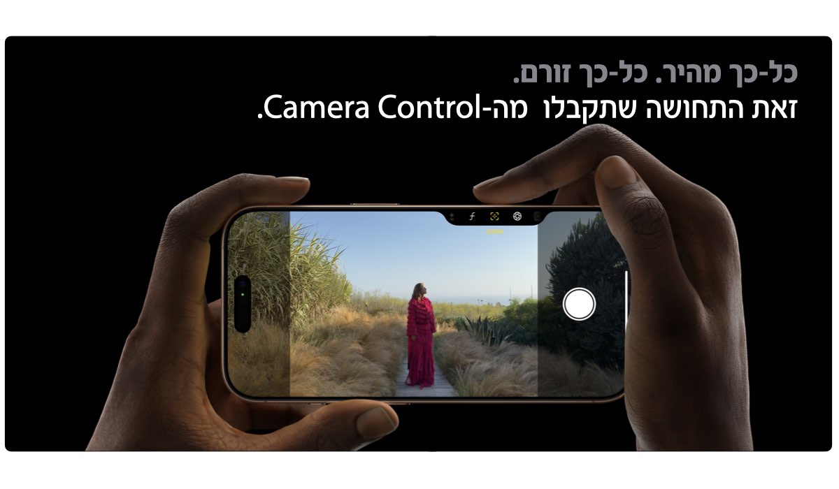 כל כך מהיר. כל כך זורם. זאת התחושה שתקבלו מה-Camera Control.